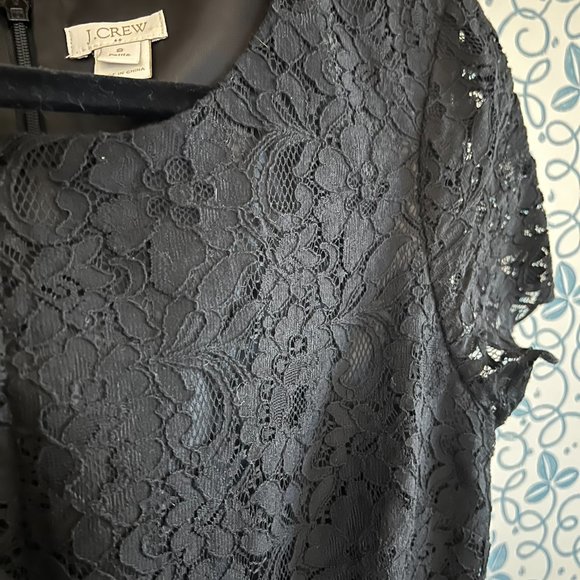 Black Lace Cocktail Dress // J. Crew Size 8P - Picture 5 of 6